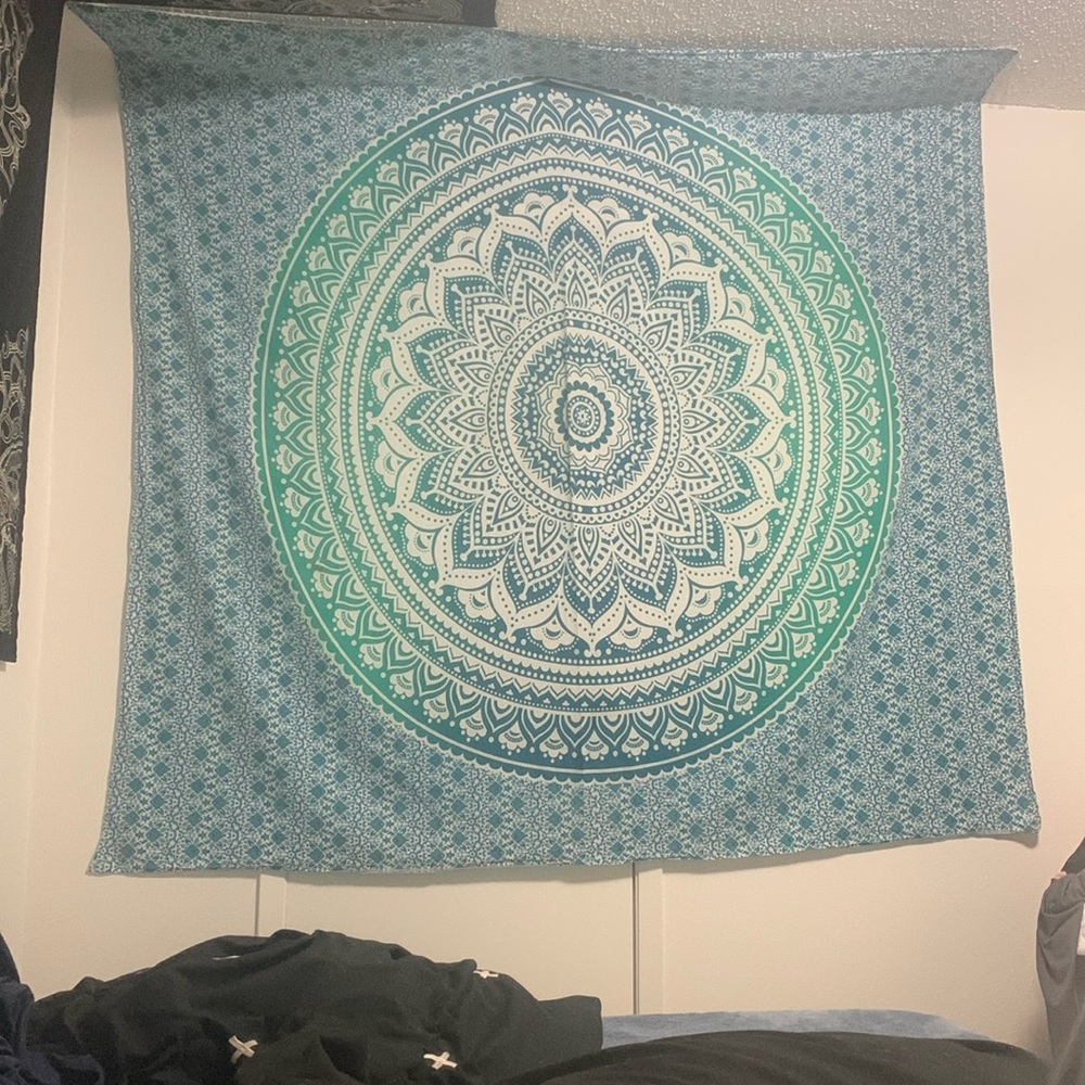 Blue/green tapestry